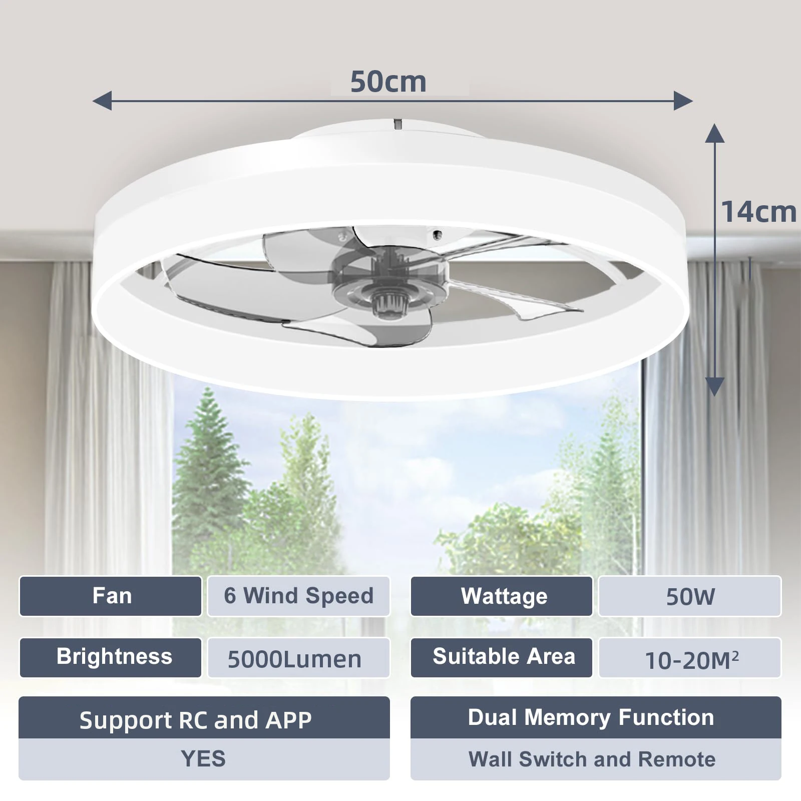 Einfache LED-Decken ventilator Licht Fernbedienung mit unendlichem Dimmen 6 Stufen Wind geschwindigkeit Wohnzimmer Schlafzimmer Kronleuchter Ventilator