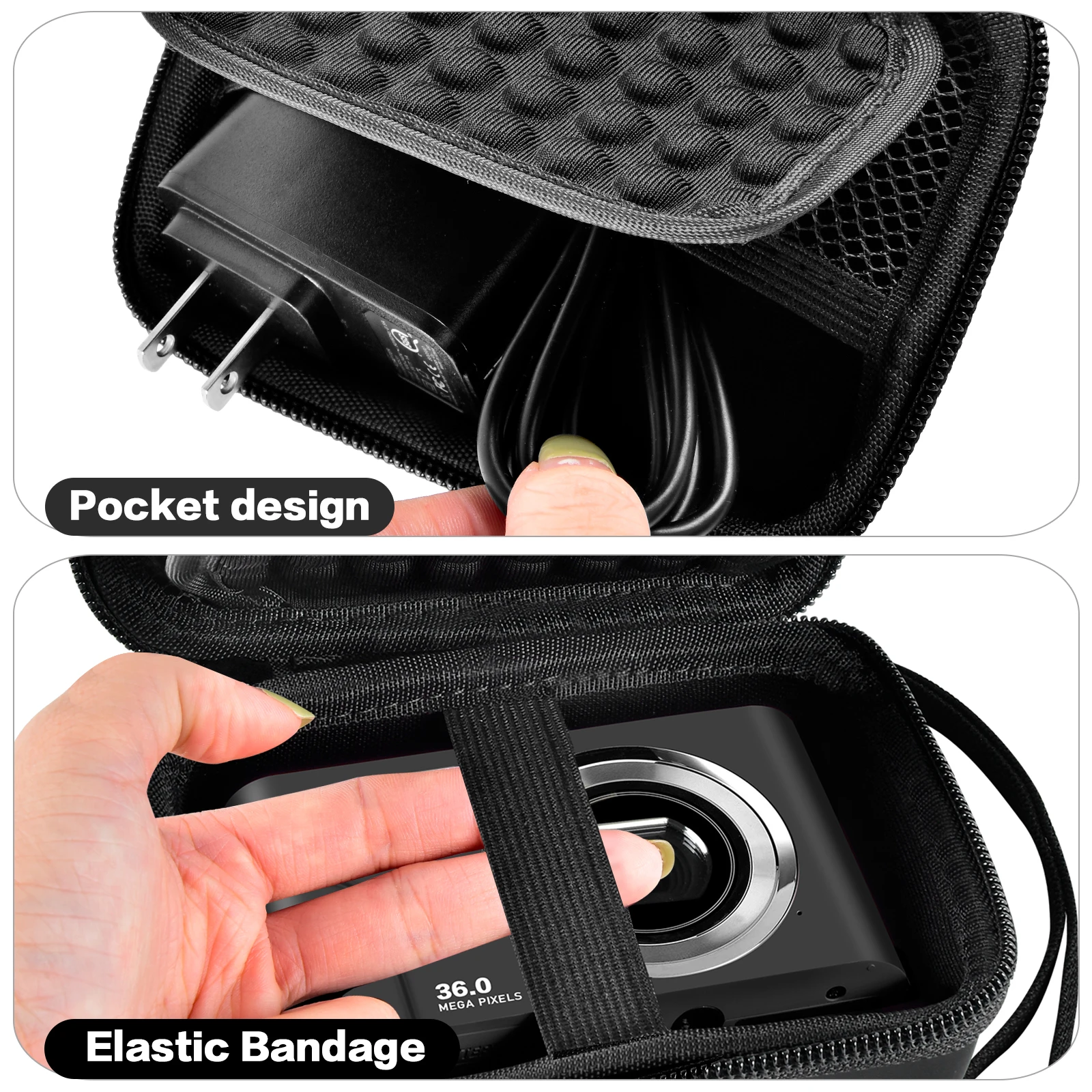 Vlogging funda para cámara Digital, Compatible con Sevenat, para AUTPIRLF, para Lecran, para AbergBest, para Aufoya, para Kodak Pixpro