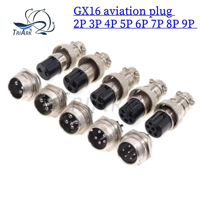 2 uds GX16 conectores de enchufe de aviación GX16-2P 3P 4P 5P 6P 7P 8P 9P 10P cable de núcleo de clavija conectores de enchufe de aviación