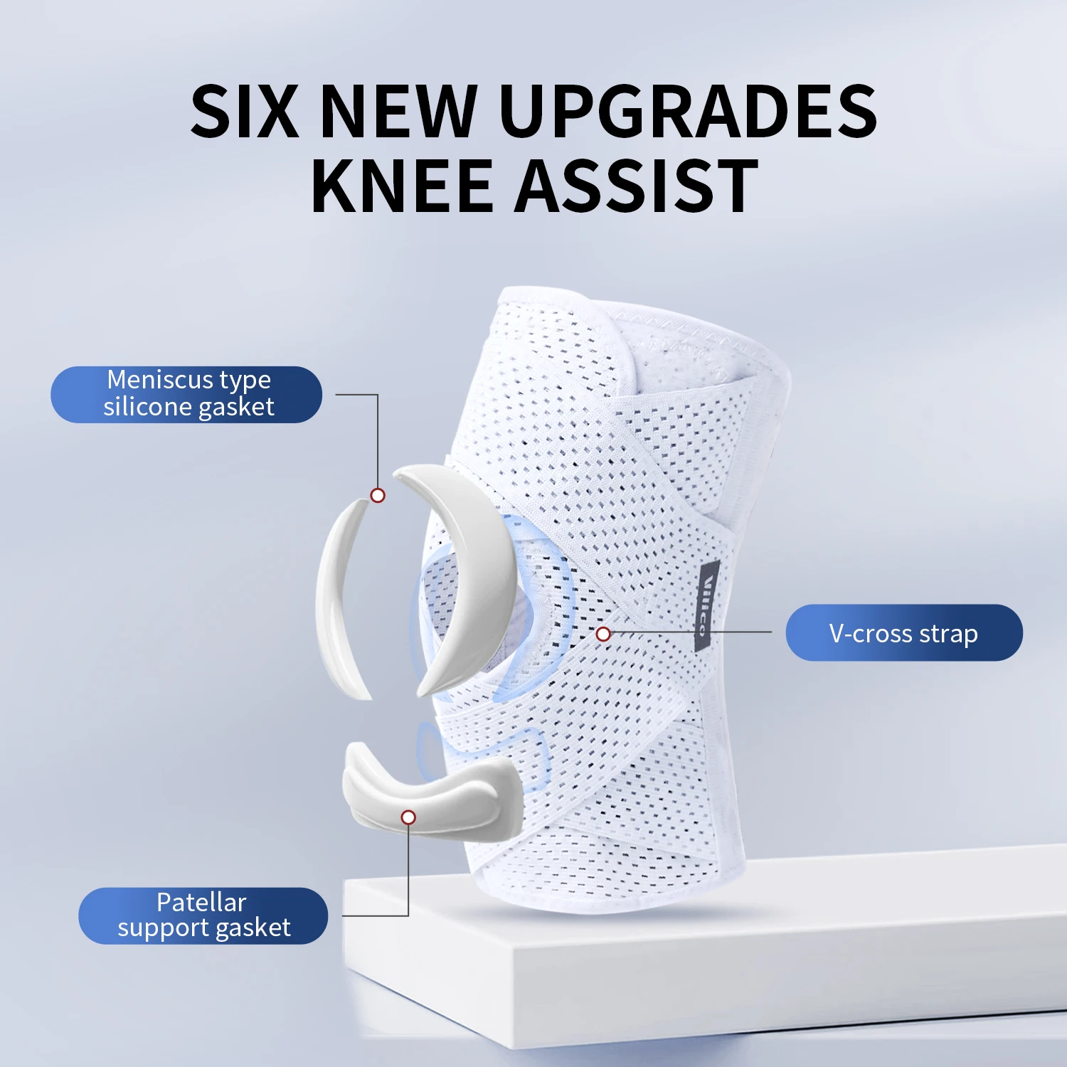 กีฬา Kneepad แรงดันยืดหยุ่นเข่า Pads เข่าสนับสนุนข้อต่อ Protector ฟิตเนสเกียร์การกู้คืนการบาดเจ็บ Brace Protector ลื่น