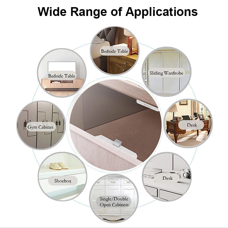ID Card/Tuya Remote Control Bluetooth-compatible Keyless Drawer Lock Smart Drawer Swtich Lock Security File Safe Security Home