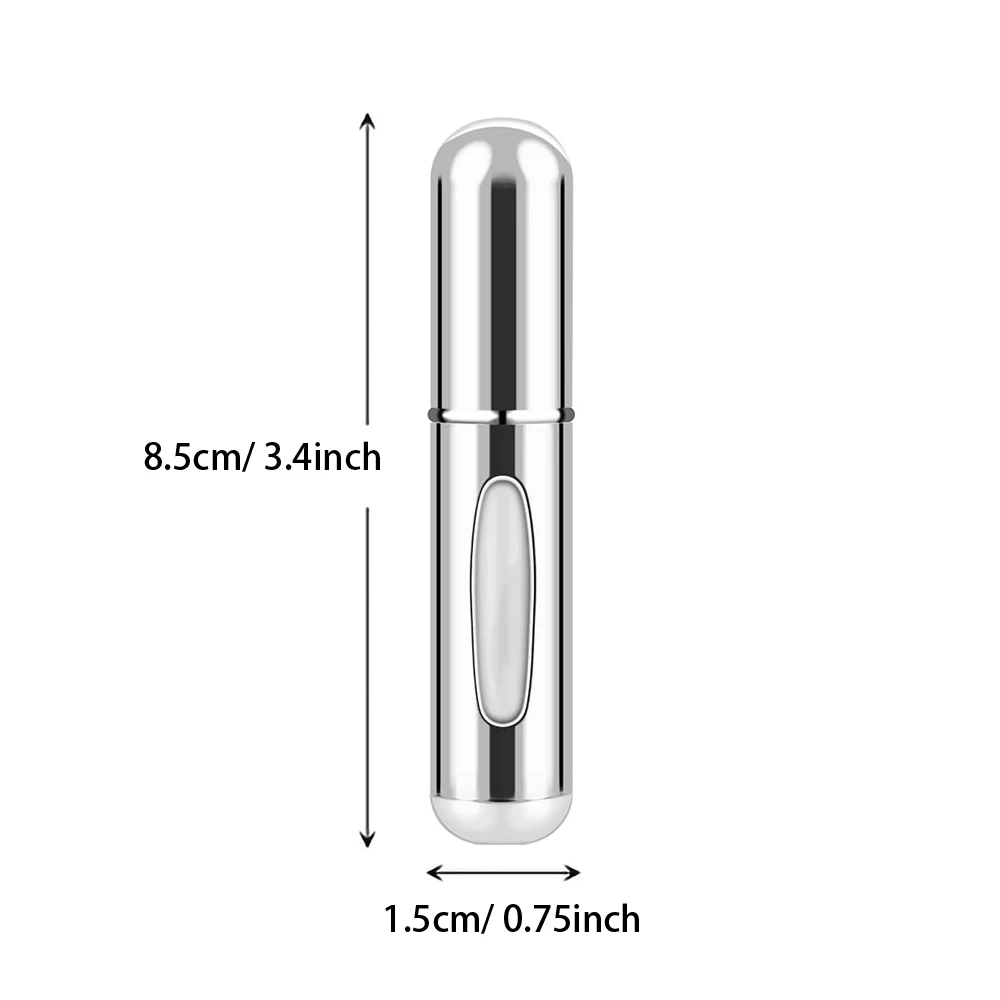 3/5/10/20/30 Uds 5ml Mini atomizador de Perfume contenedor de líquidos portátil para cosméticos viaje Spray de aluminio vacío recargable