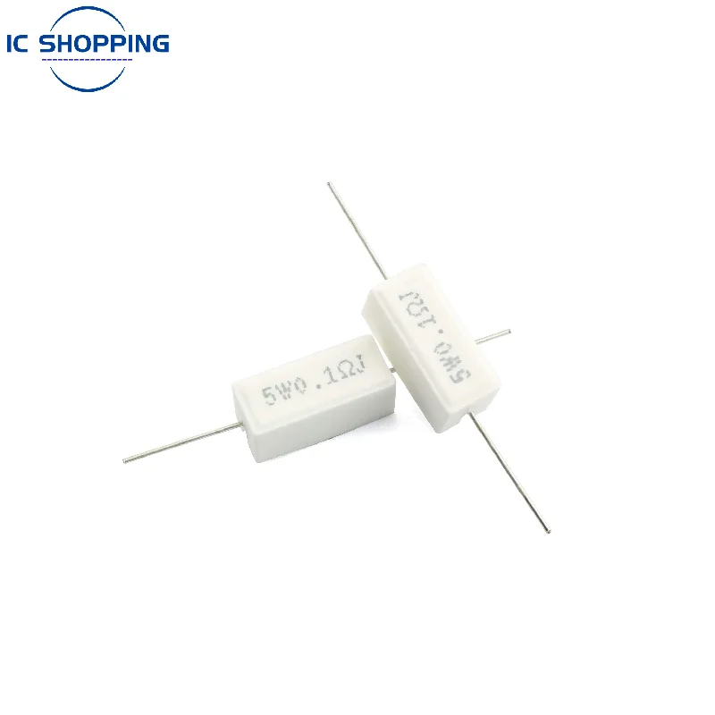 10 Uds 5W resistencia cerámica de cemento resistencia de potencia 0,1 ~ 100K 0,01 0,1 0,25 10 0,33 0,5 1 2 4,7 5 8 10 15 20 25 30 100R 1K 10Kohm
