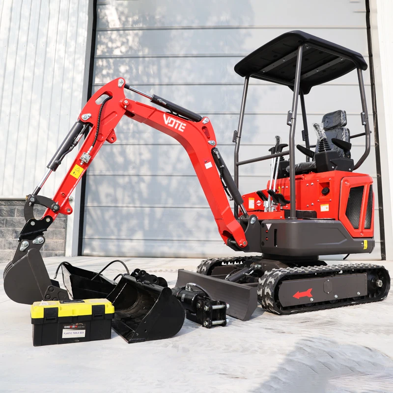 Chinese New Crawler Digger Excavator Machine 1 Ton Mini bagger Farm Ce Euro5 Epa Engine 1.6 ton Mini Excavator Customized