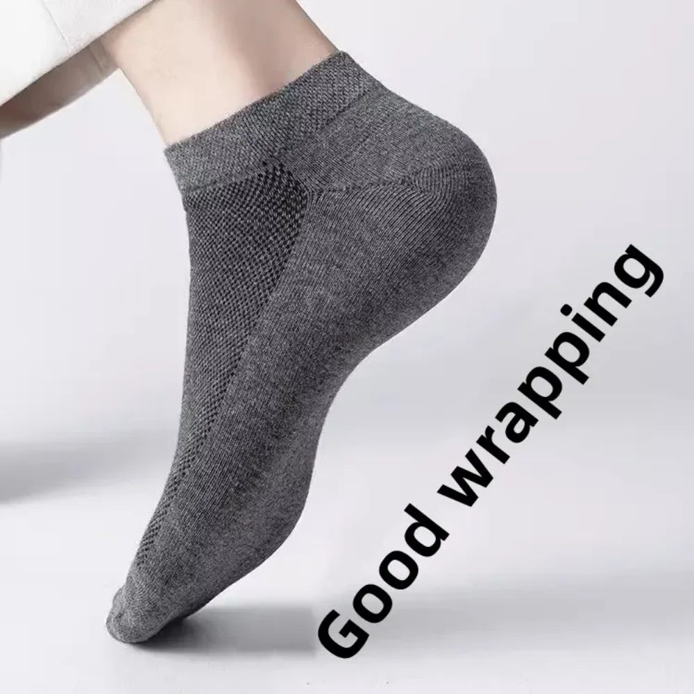 10 pares de calcetines cortos de verano de malla transpirable para hombre, calcetines deportivos de algodón versátiles a precio de descuento, ropa deportiva y informal