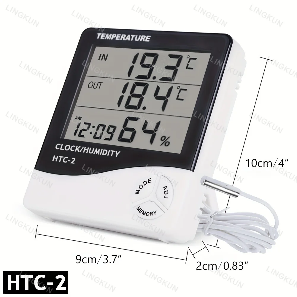 Termómetro Digital LCD, higrómetro para interiores, medidor electrónico de temperatura y humedad, Sensor, estación meteorológica para el hogar