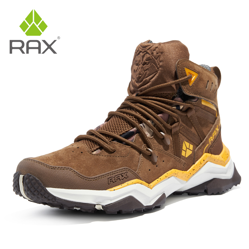 RAX Männer Wanderschuhe Mid-top Wasserdichte Outdoor-Sneaker Männer Leder Trekking Stiefel Trail Camping Klettern Jagd Turnschuhe Frauen