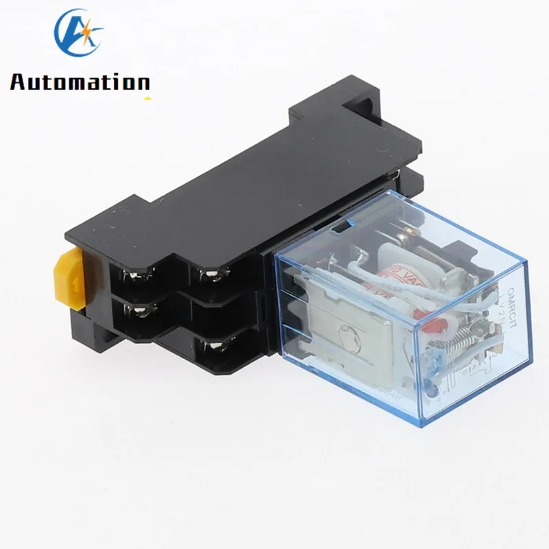 12V 24V 36V 110V 220V 380V DC/AC 10A 8PIN bobina relé de potencia DPDT LY2NJ HH62P HHC68A-2Z con Base de enchufe