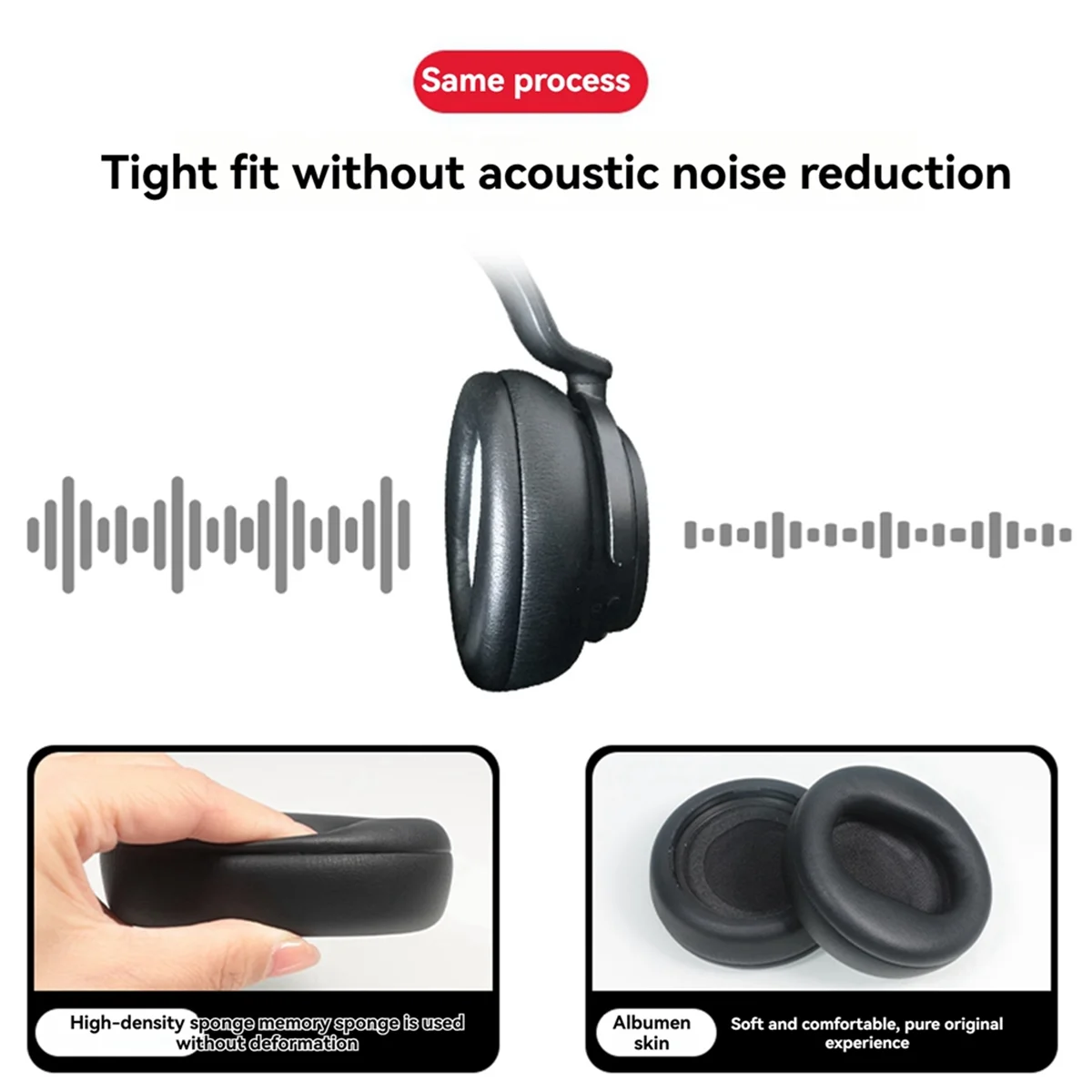 BABQ Copri auricolari Cuffie antirumore per cuffie Microsoft Surface 1 e 2 generazione Copri spugna di ricambio per cuffie Grigio