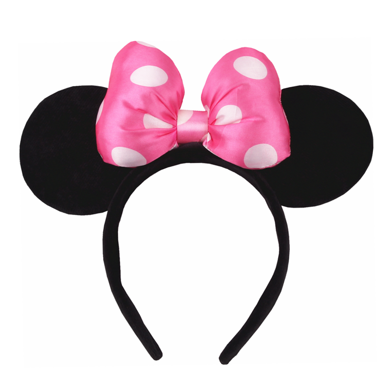 ขนาดใหญ่คลาสสิก DOT Bow Minnie เมาส์หูแถบคาดศีรษะผู้หญิงสาวปาร์ตี้ Hairband ร้อนเทศกาล Disney Park TRIP DIY อุปกรณ์เสริมผม