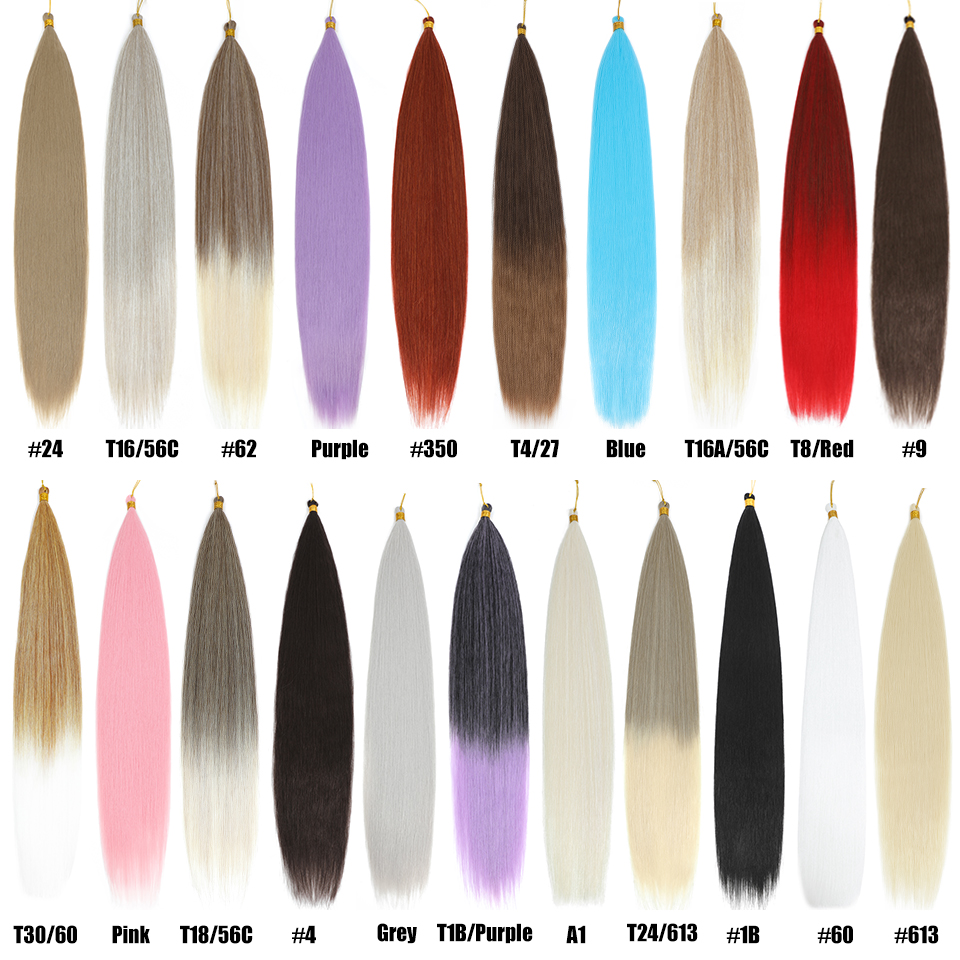 30 Zoll Ariel Straight Pony Haarbündel Häkelzöpfe Haar Synthetisches Flechthaar Ombre Braun Weiche Häkelhaarverlängerungen