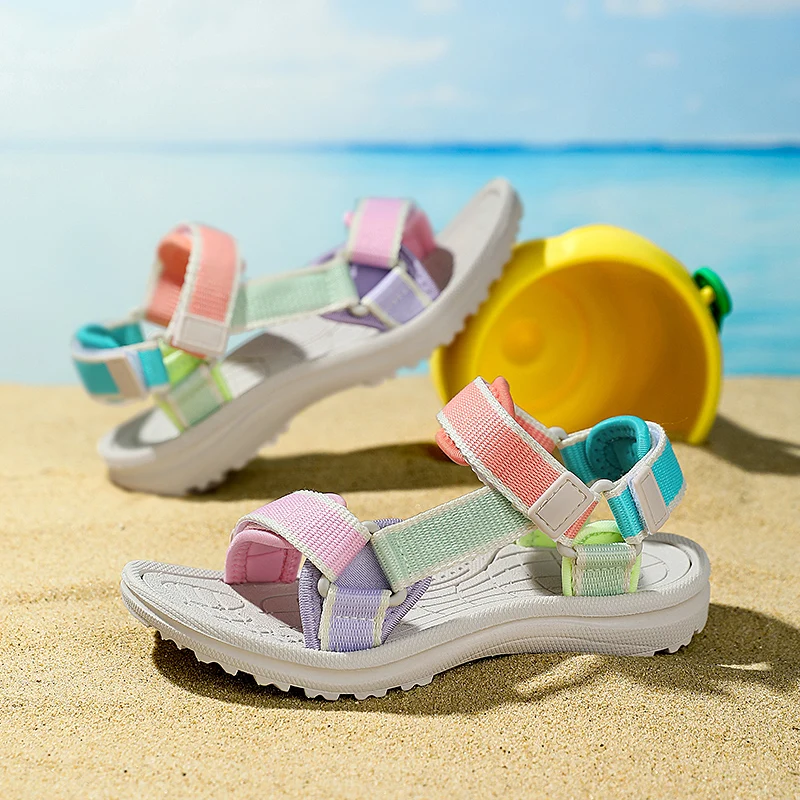 Summer Children's Sandals Breathable Sports for Girls Casual Outdoor Beach Shoes Kids Non-slip Soft Sole Sandalias Size 30-38