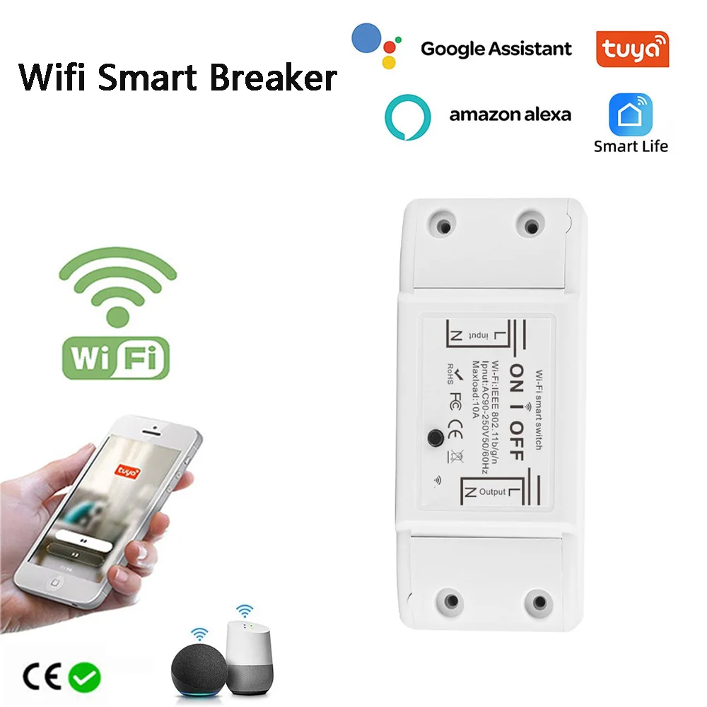 Tuya básico wifi interruptor módulo de relé diy mini casa interruptor smartlife app controle remoto voz sem fio temporizador interruptor alexa