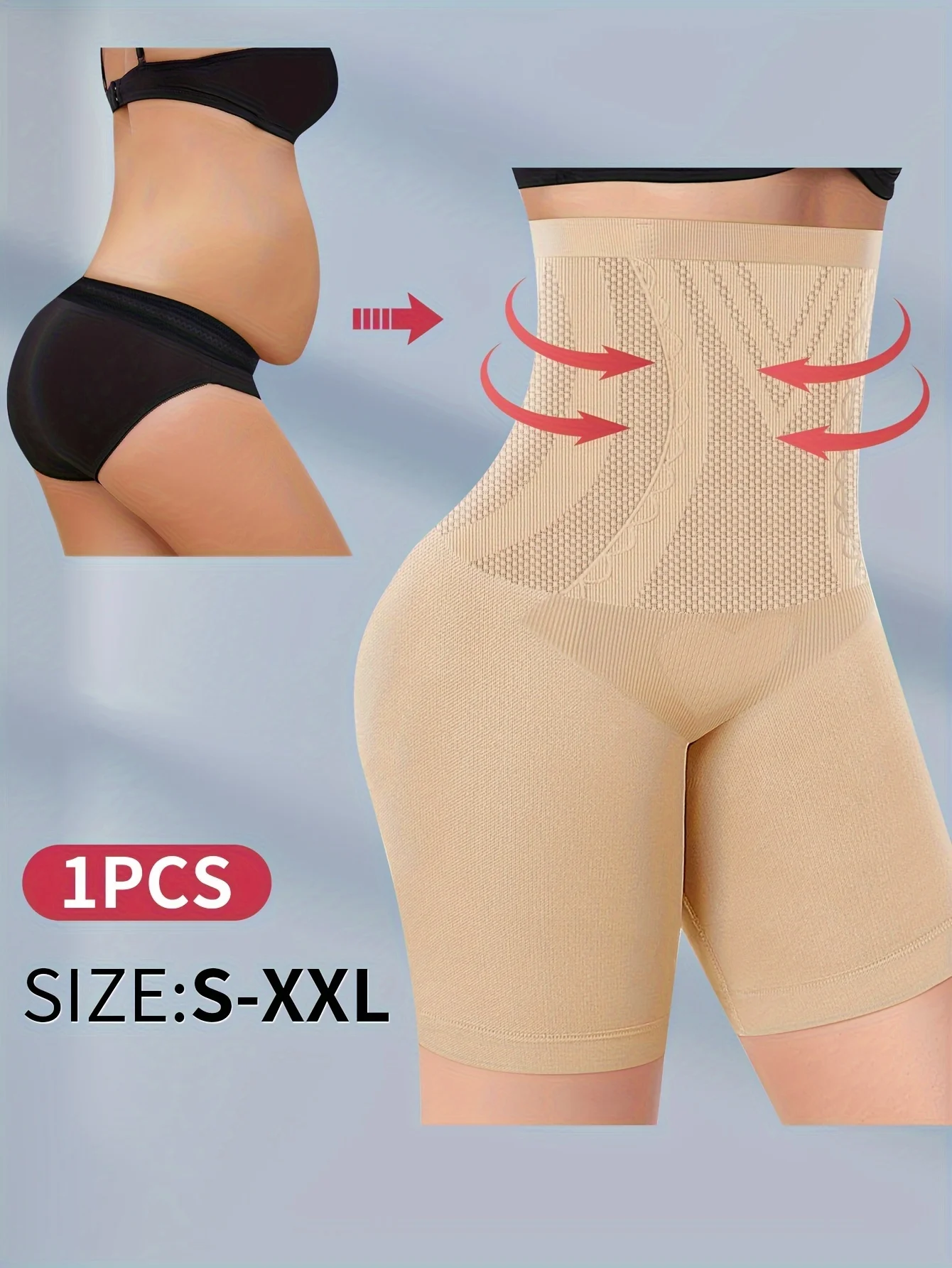 1 Uds. Bragas sin costuras con contorno de barriga de cintura alta, bragas sin costuras para mujer, bragas de cuatro esquinas, bragas planas cómodas