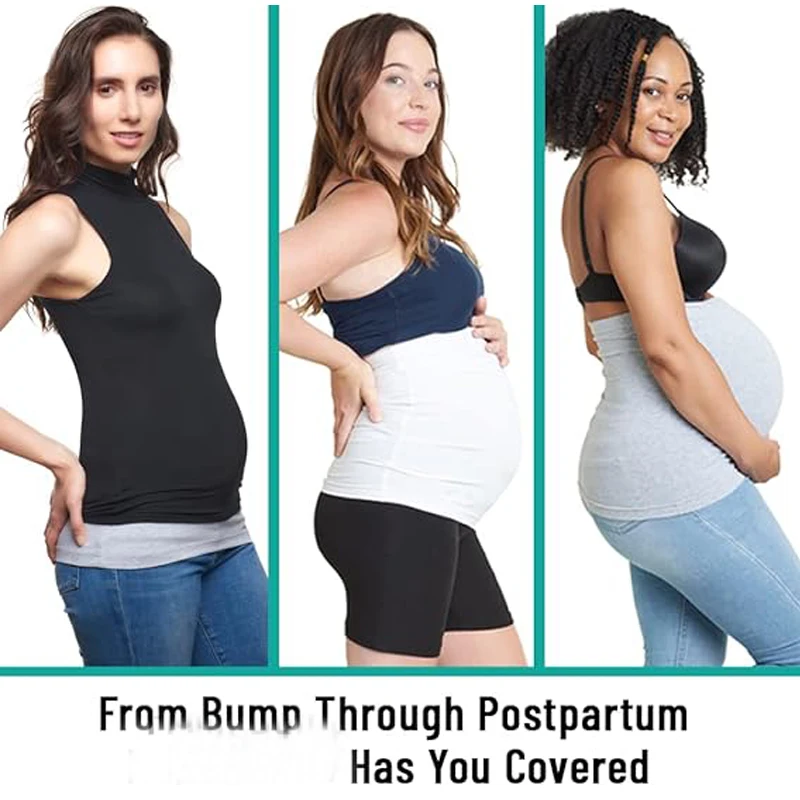 4 pacotes de faixa de barriga para gravidez, calças de maternidade e extensor de jeans para todos os aparadores e incluindo cuidados pré-natais pós-gravidez
