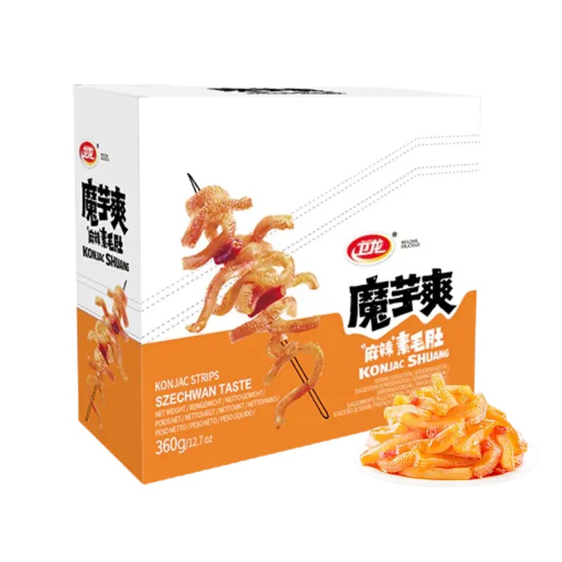 WL Konjac Strips - Sichuan-Style Vegan Snack Hot Spicy & Hot Sour & Hot Flavour 18gx 40pack