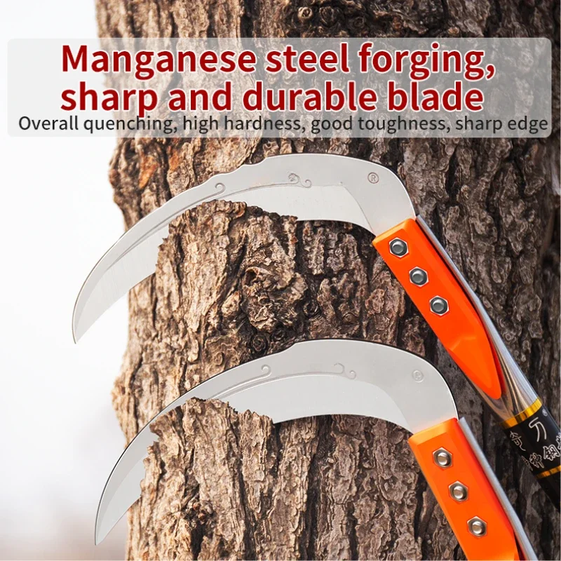 Manual Grass Sickle – Crack Weeding Tool for Roads, Long-Handle Agricultural Sickle for Grass Cutting and Gardening