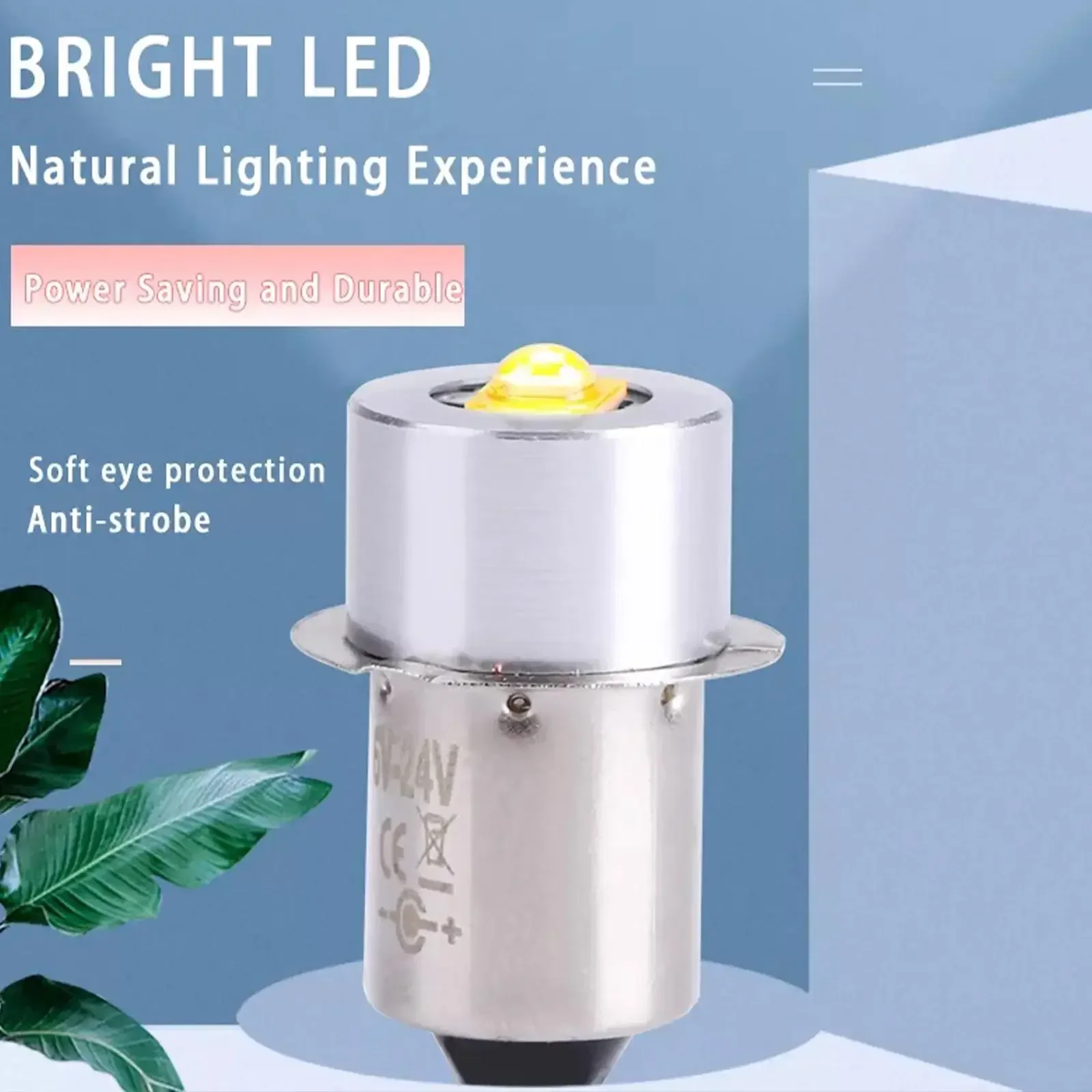 P13.5S E10 BA9S Base 5W LED Upgrade Bulbs White Maglite Flashlight 6500K 3W DC Replacement Bulbs Torches Work Lamp