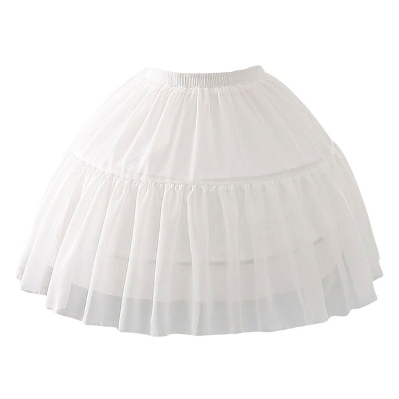 Sottoveste regolabile Lolita sottoveste corta nera o bianca per il matrimonio Lolita Cosplay donna ragazza vestito sottogonna