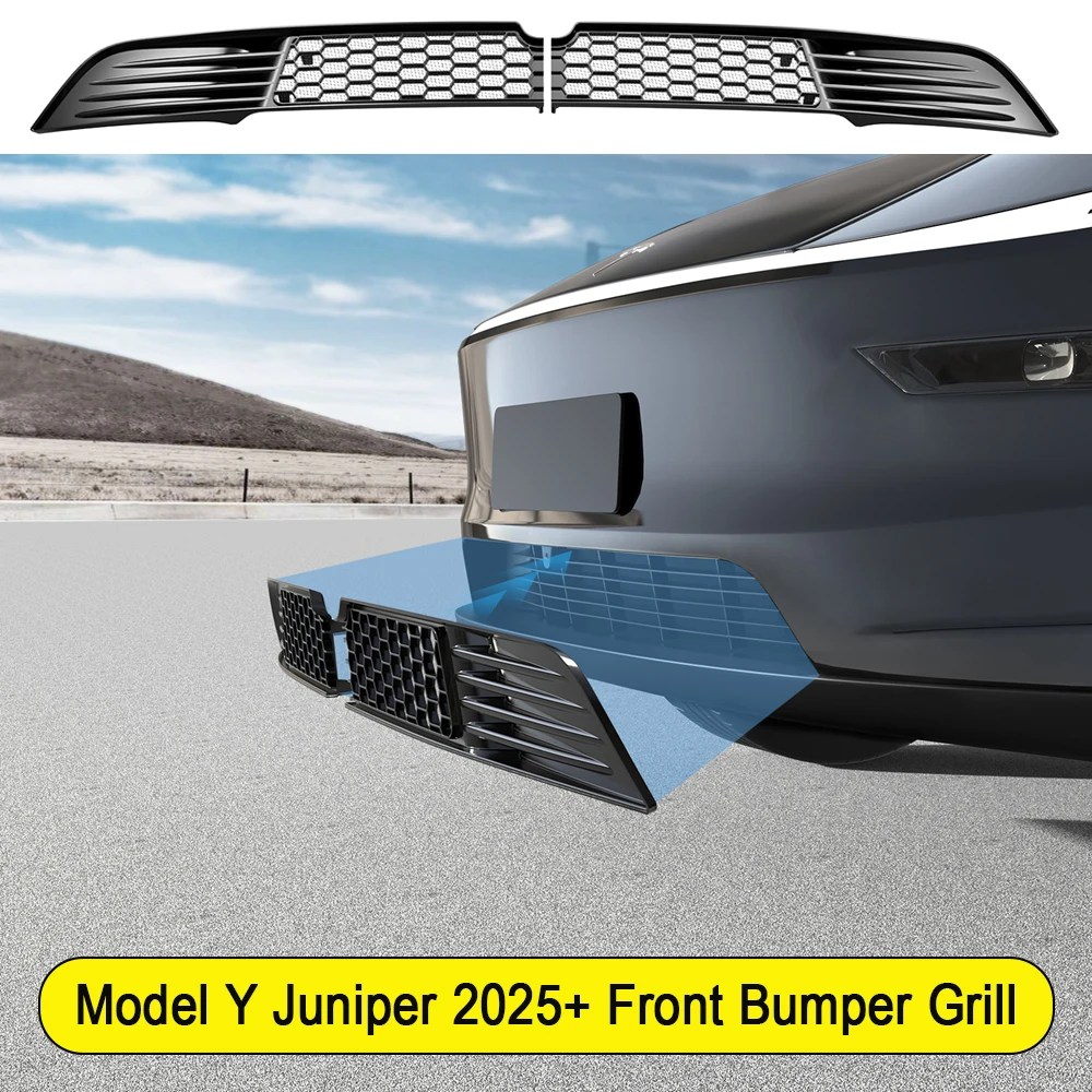 Kühlergrill-Netzinsätze für Tesla Model Y Juniper 2025 2026, vordere Lufteinlassnetz, Lüftungsgrill-Abdeckungsschutz für Tesla Model Y-Zubehör