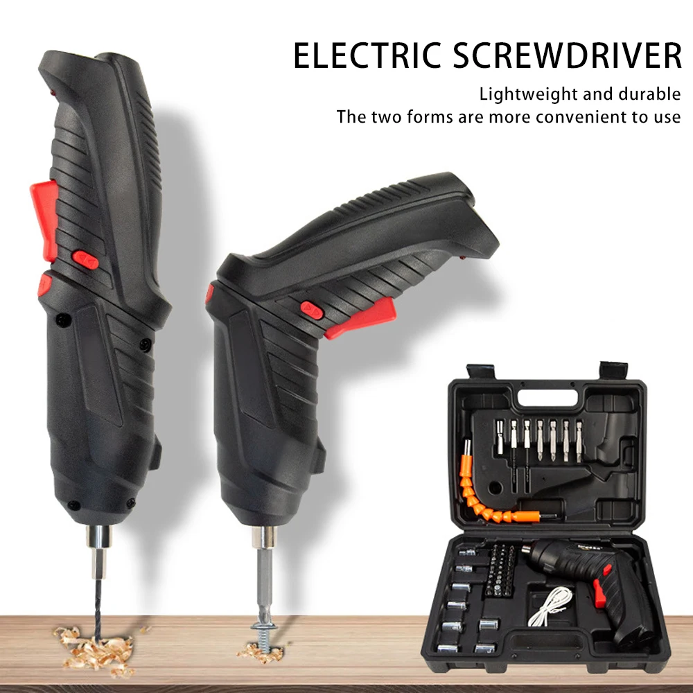 47 Teile/satz 3,6 V Akkuschrauber Wiederaufladbare Lithium-Batterie Mini Bohrer Power Tools Set Haushalts Wartung