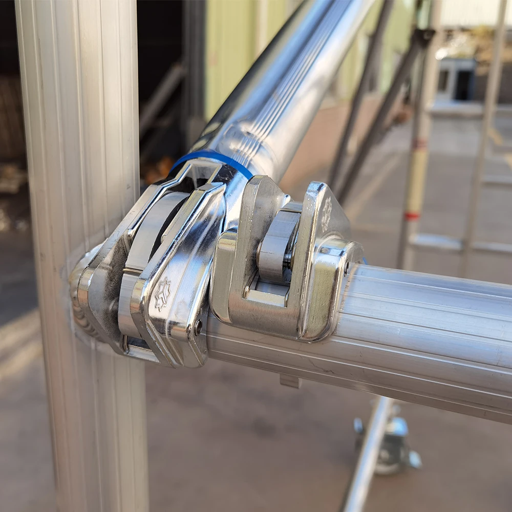 6 Meters Aluminium Mobile Ladder Scaffolding With Step Stairs Wheel for Construction Works