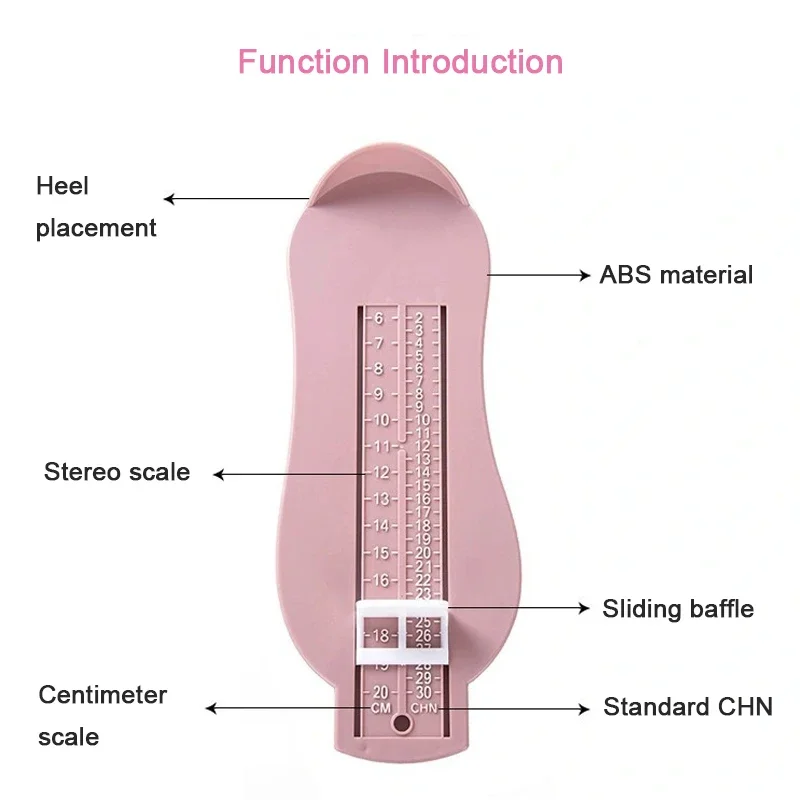 1pcs 아기 발 눈금자 어린이 발 길이 측정 장치 어린이 신발 계산기 어린이 유아 신발 피팅 게이지 도구