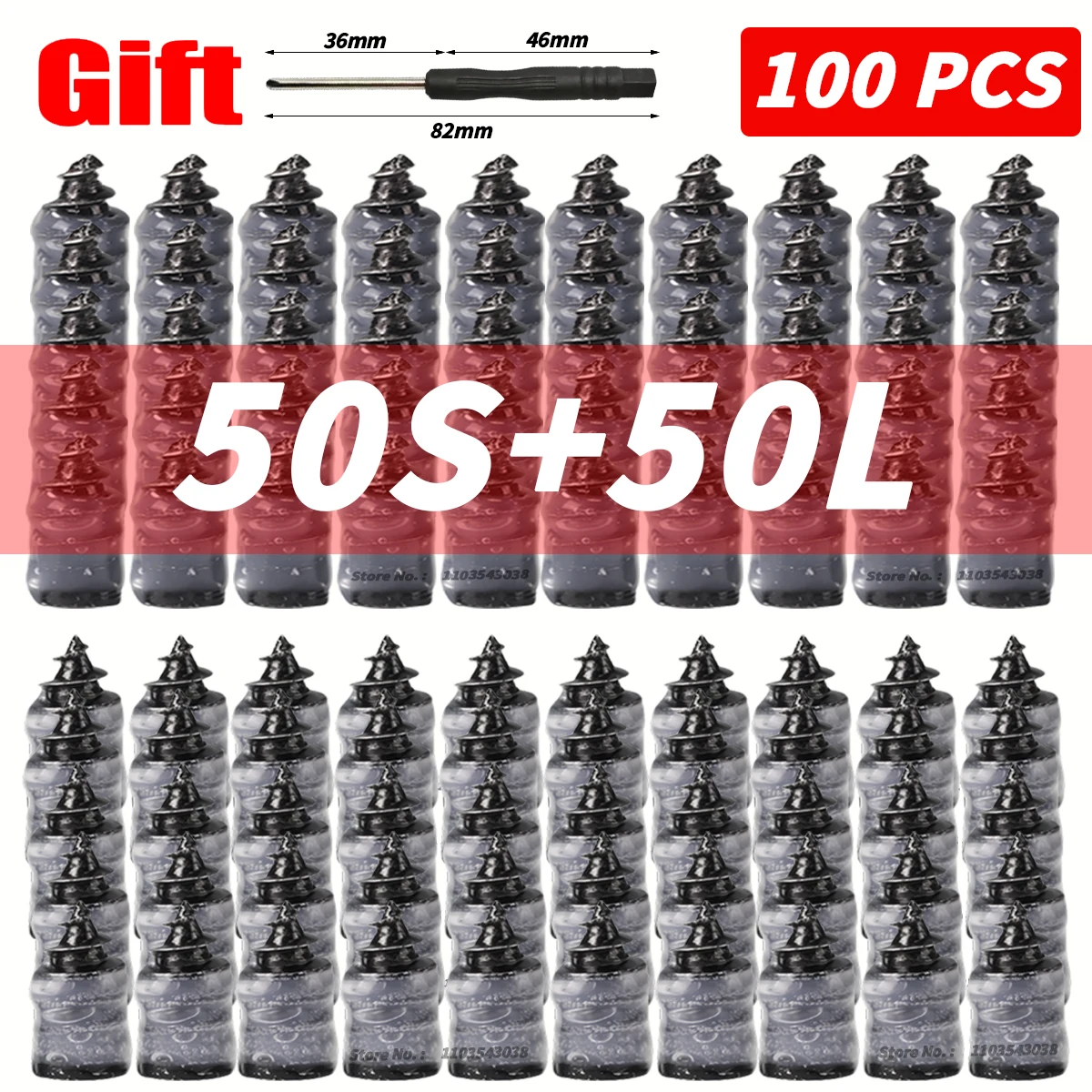 10-100PCS Universal สูญญากาศยางรถยนต์ซ่อมยางเล็บสําหรับรถยนต์รถจักรยานยนต์สกู๊ตเตอร์ยางชุดซ่อมกาวฟรียางเล็บ