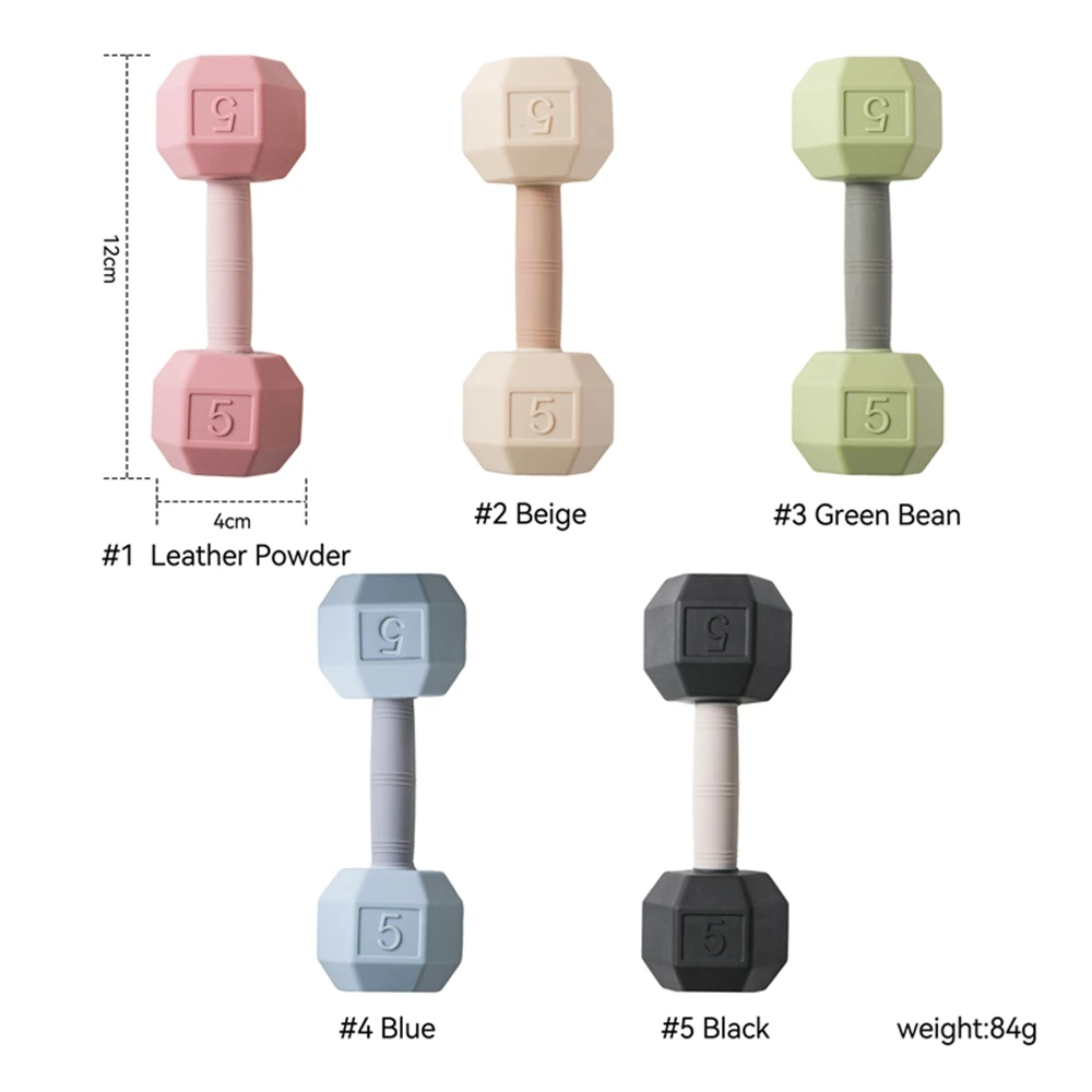 เด็ก 0 3 เดือน Rattle ของเล่นซิลิโคนเคี้ยว Dumbbel เด็ก BPA ฟรี Teether ของเล่นทารกแรกเกิด Rattle ของเล่นทารก Teething ของเล่นของขวัญ