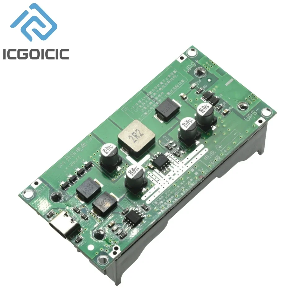 Modulo caricabatteria tipo C 15W 3A 18650 Convertitore di alimentazione UPS DC-DC Boost 5V 9V 12V