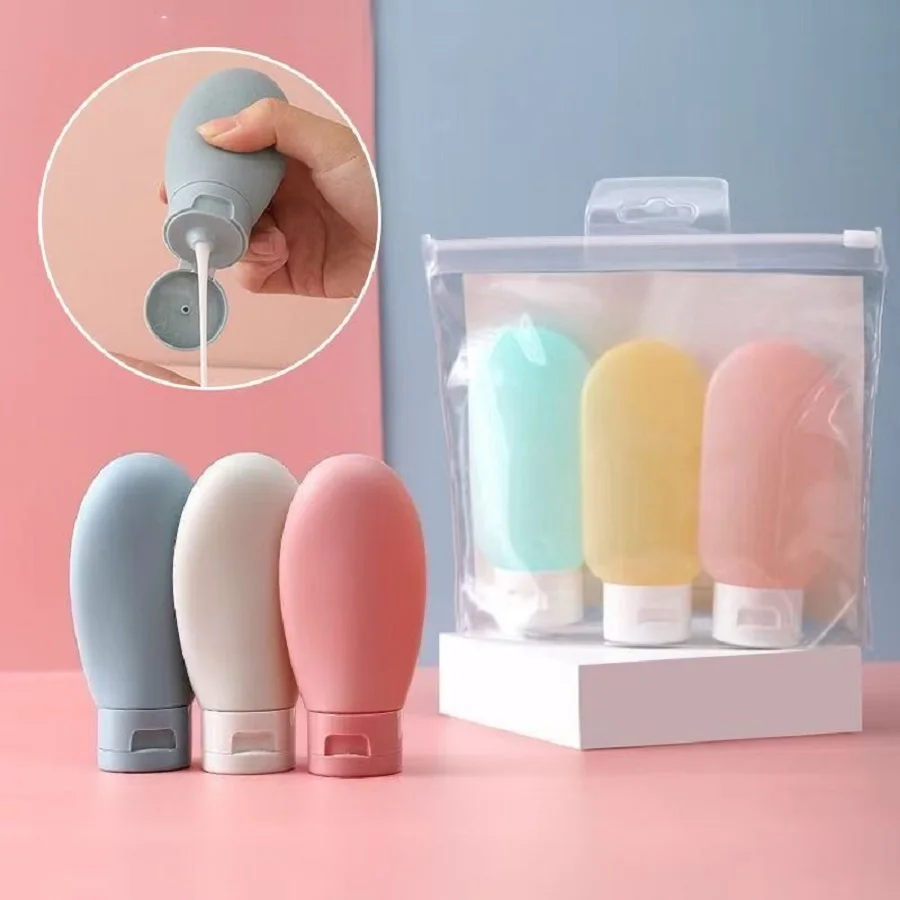 3PCS Travel Dispenser Bottle Shampoo Shower Gel Press Type Large Capacity Cosmetic Lotion Hand Soap Dispenser Bottle