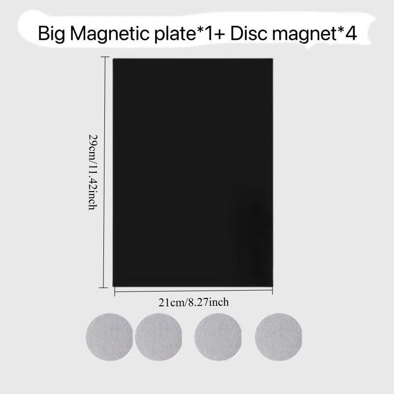 4PCS Soft Magnetic Sheet Magnet, Magnetic Paste Rubber Magnet Patch, Blackboard Magnetic Paste, with Strong Adhesive Backing