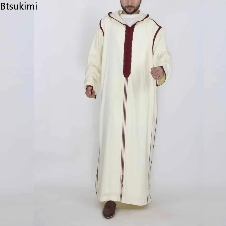 メンズフード付きスウェットシャツ,ラマダン服,カフタン,アバヤ,ドバイ,トルコ,イスラム服,カジュアル,ルーズフィット,新しい,2022