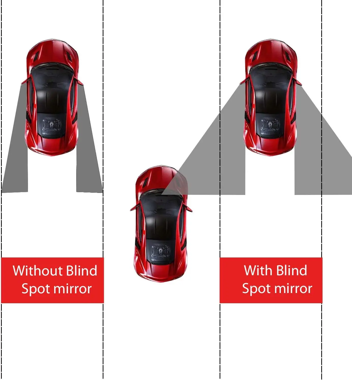 Espelho de ponto cego do carro de 2 pces, espelho convexo de vidro hd ajustável de 360 graus, espelho retrovisor do ângulo para estacionamento reverso do suv do carro