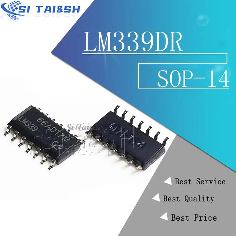 20PCS LM339DR LM339 SOP LM339DT SMD LM339DR2G Black plastic protective case For SOP-14 339DR new and original