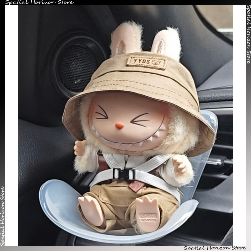 Mini Plüsch Puppe Sicherheit Sitz Kawaii Labubu Idol Puppe Sitz Auto Ornament Auto Luft Aromatisierung Dekoration Zubehör