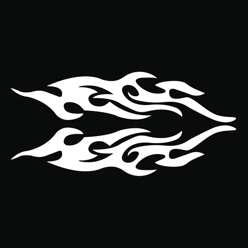 Flame Reflective Car Stickers Car Motorsports Flame Stripe Stickers Waterproof Sunscreen Scratch Blocking Car Stickers Tools New