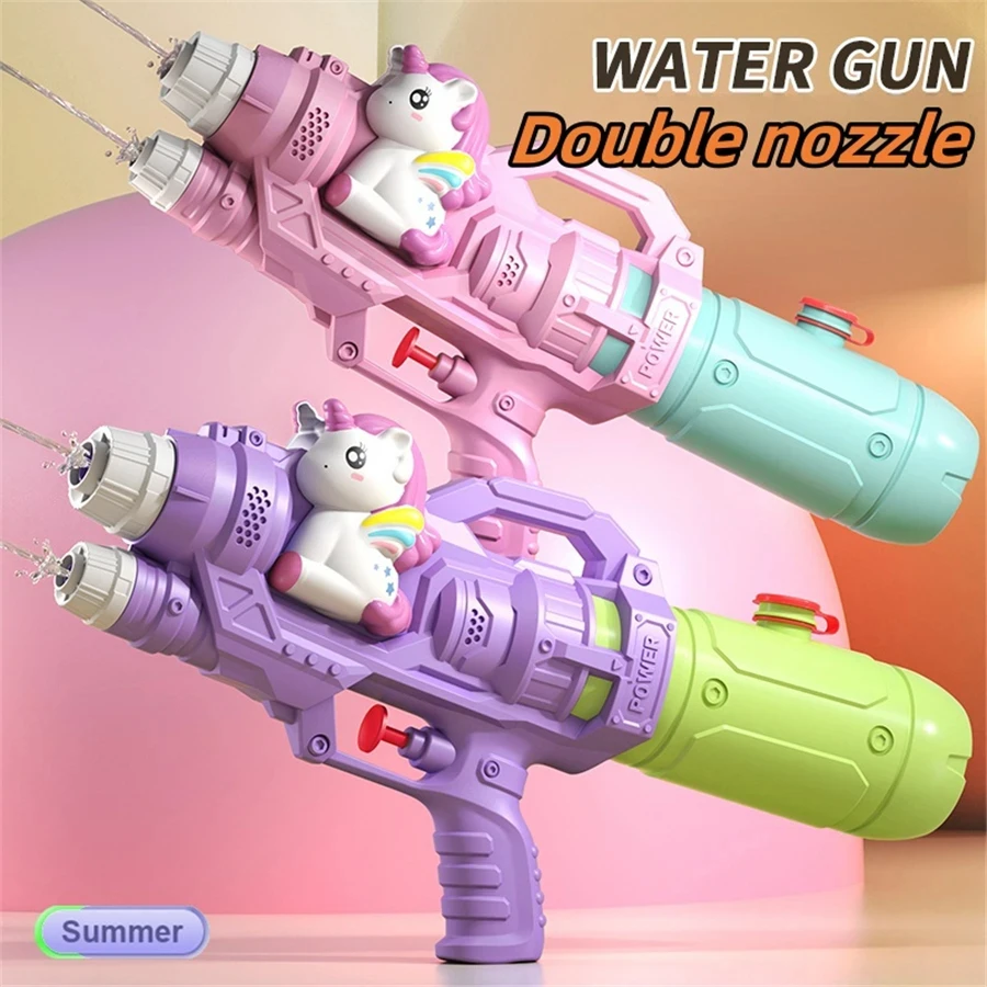 Dinossauros patos tubarões sprinklers duplos pistola de água brinquedos luta de água reunião familiar jogos de festa piscinas de água brinquedos de praia