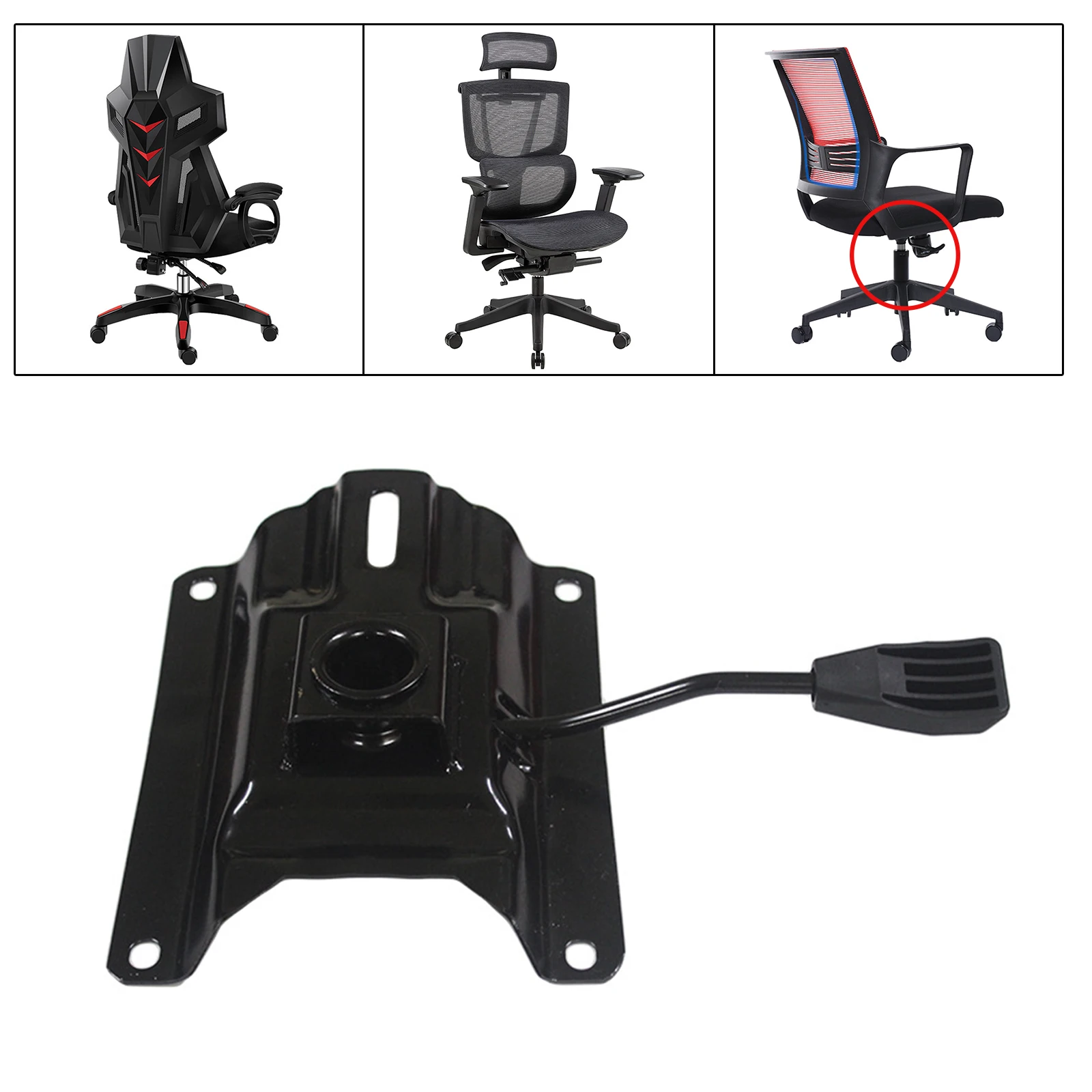 Ergonomic Office Chair Swivel Plate Replacement Seat Control Mechanism Universal Enhanced Design for Furniture Comfort Stability