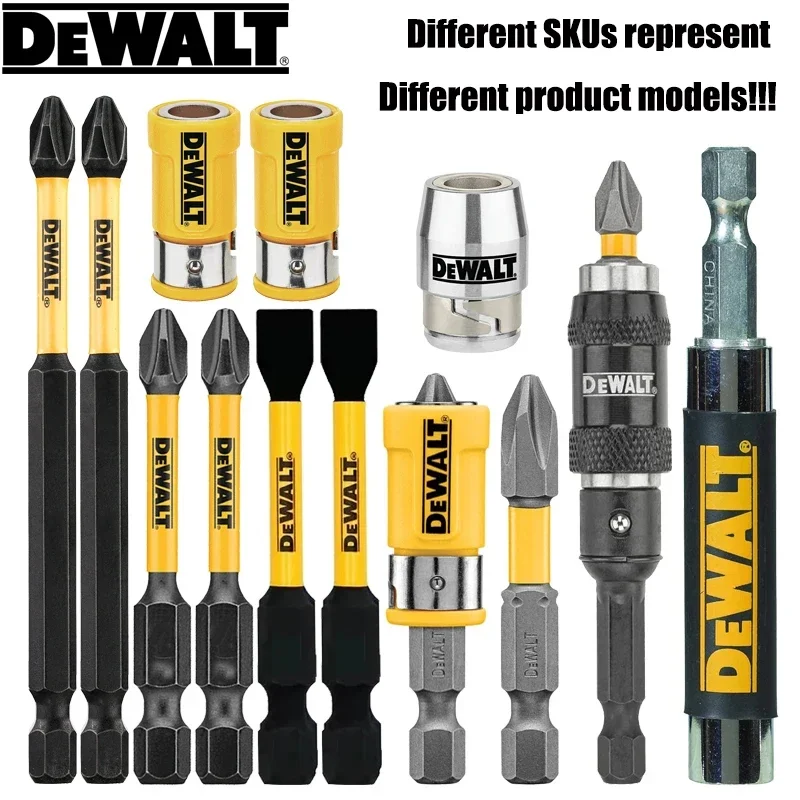 Accesorios de herramientas DEWALT serie combinada ranurada cruzada PH2 89MM 57MM 50MM varilla de extensión de manga de anillo plateado/amarillo