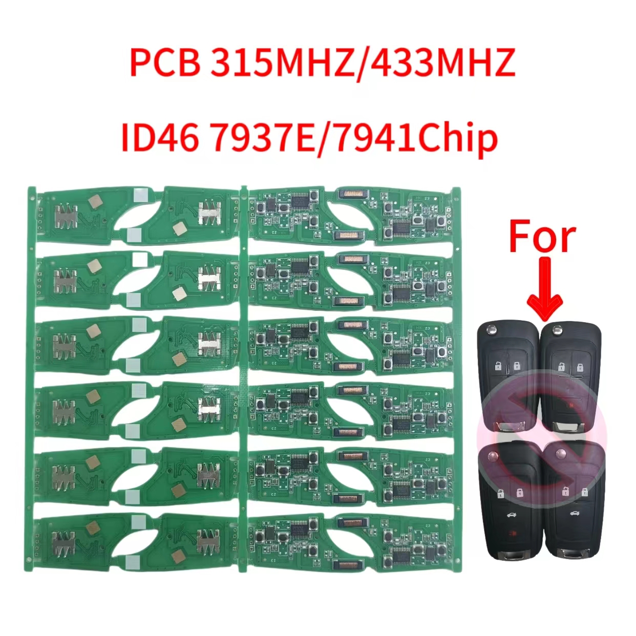 Jingxin キー PCB シボレーカマロクルーズエクイノックスマリブ FCC OHT 01060512   ID46 7937E/7941CHIP 315/433MHZ キーレス車のキー PCB なし