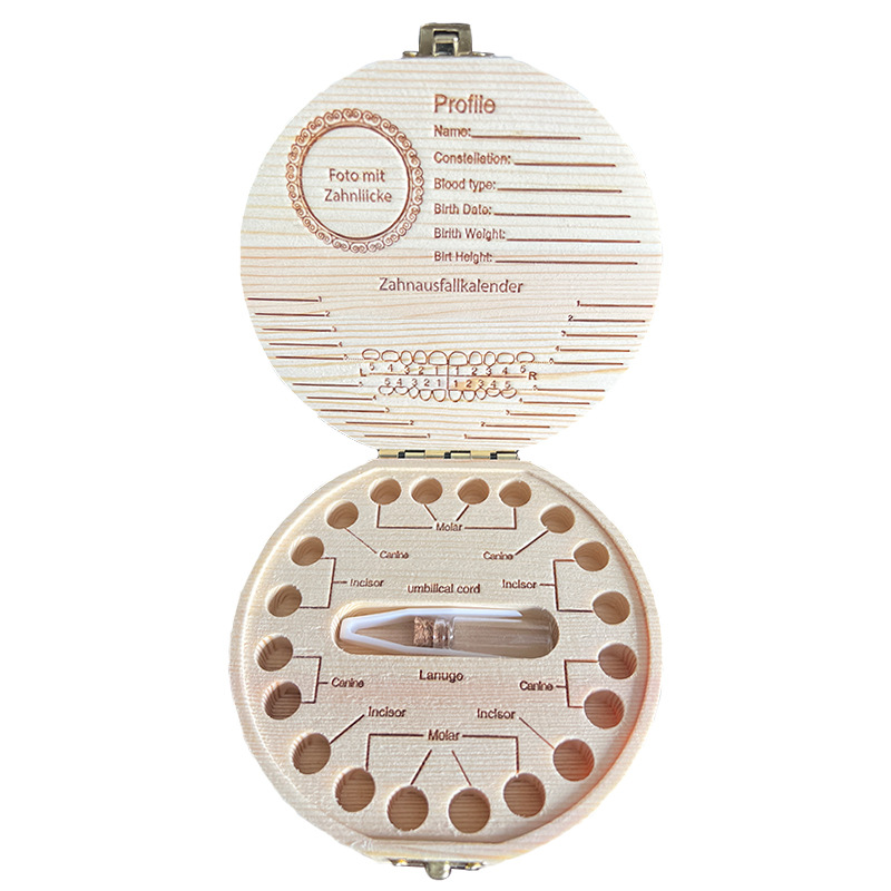 Деревянная коробка для зубов в английском стиле для мальчиков и девочек