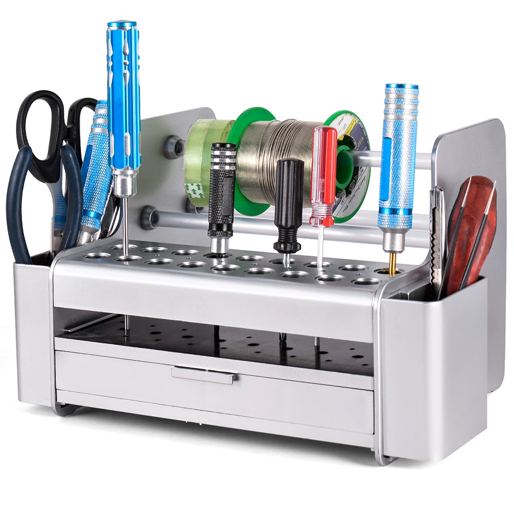 Screwdriver Storage Rack Holder Multifunctional Organizer RC Repair Tools Kit Desktop Stand for Hex Cross Screw Driver