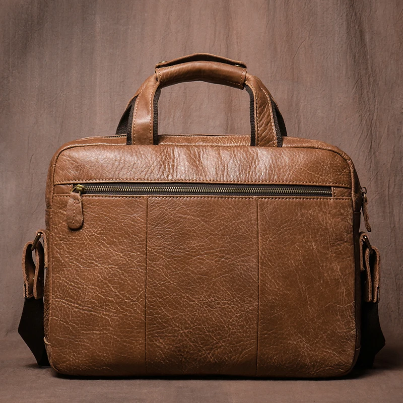 Luokir hochwertige Echt leder Aktentasche Herren Rindsleder Luxus Handtasche Geschäfts reise Retro Computer Tasche für 15-Zoll-Laptop