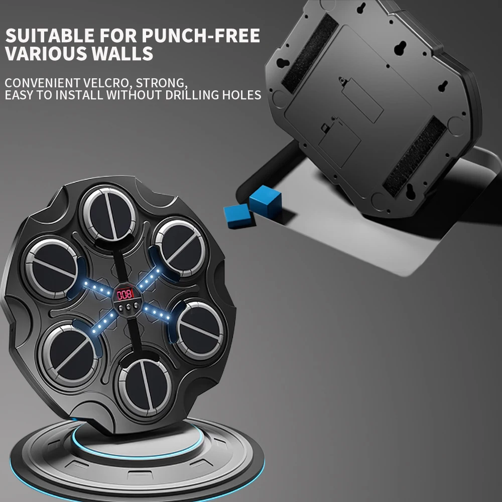 Smart Boxing Machine Home Music Wall Target Trainer With Gloves Decompression With BluetoothGames Toys Children And Adults