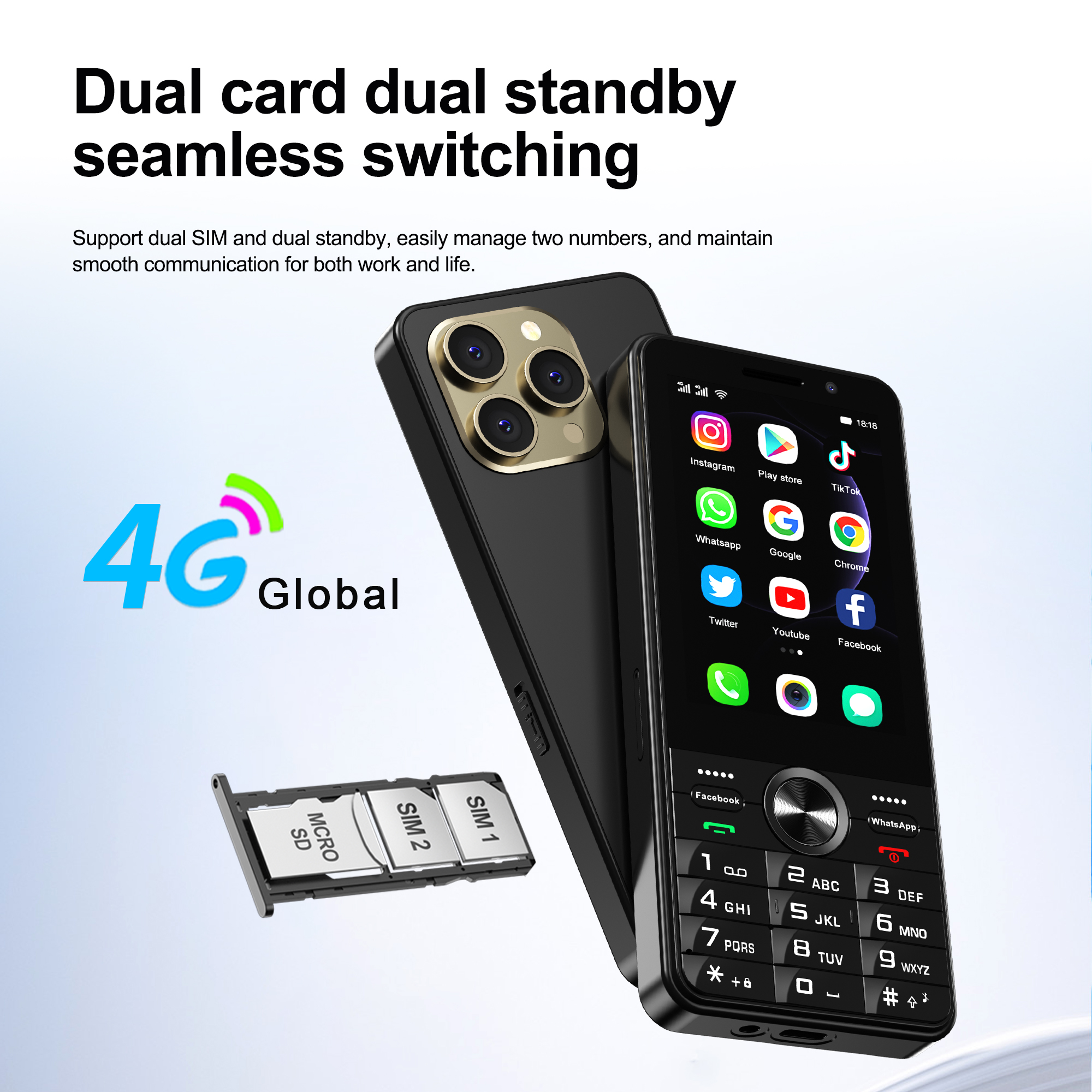 SERVO F24 PRO Android Smartphone 4G red Google Play WiFi 2500mAh batería linterna 3,5 "pantalla táctil teléfono inteligente 2 tarjeta SIM