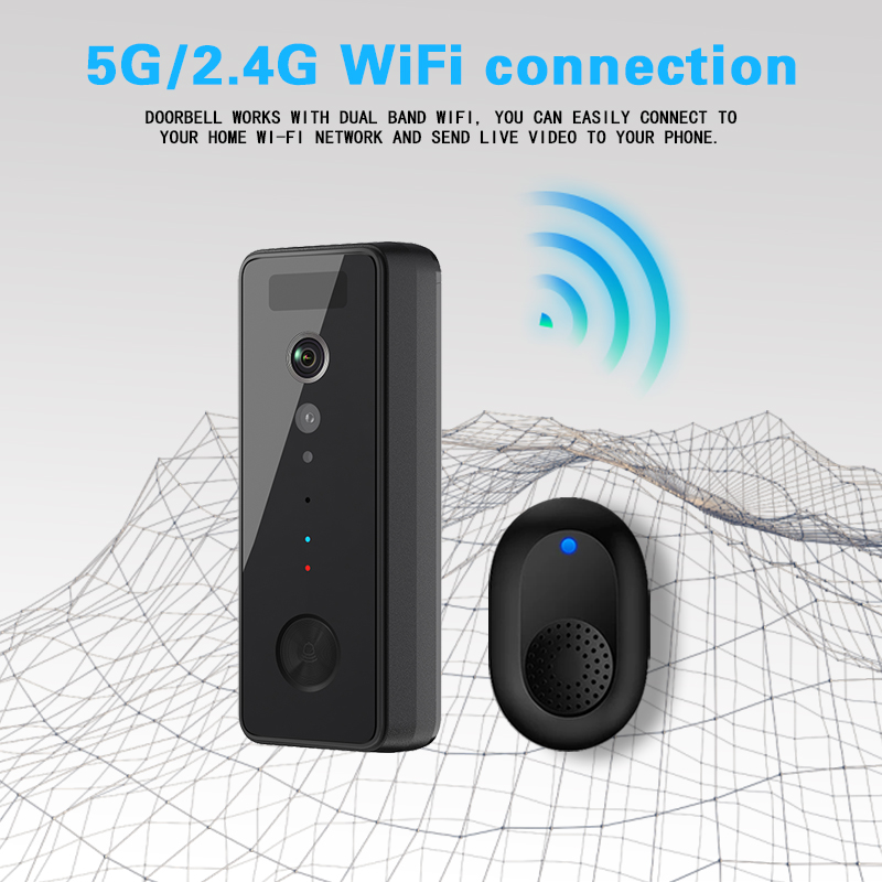 5G 2.4G WiFi Dzwonek do drzwi Kamera 1080P Wideodomofon Dzwonek HD Night Vision PIR Detekcja ruchu Dzwonek do drzwi tuya inteligentny dom