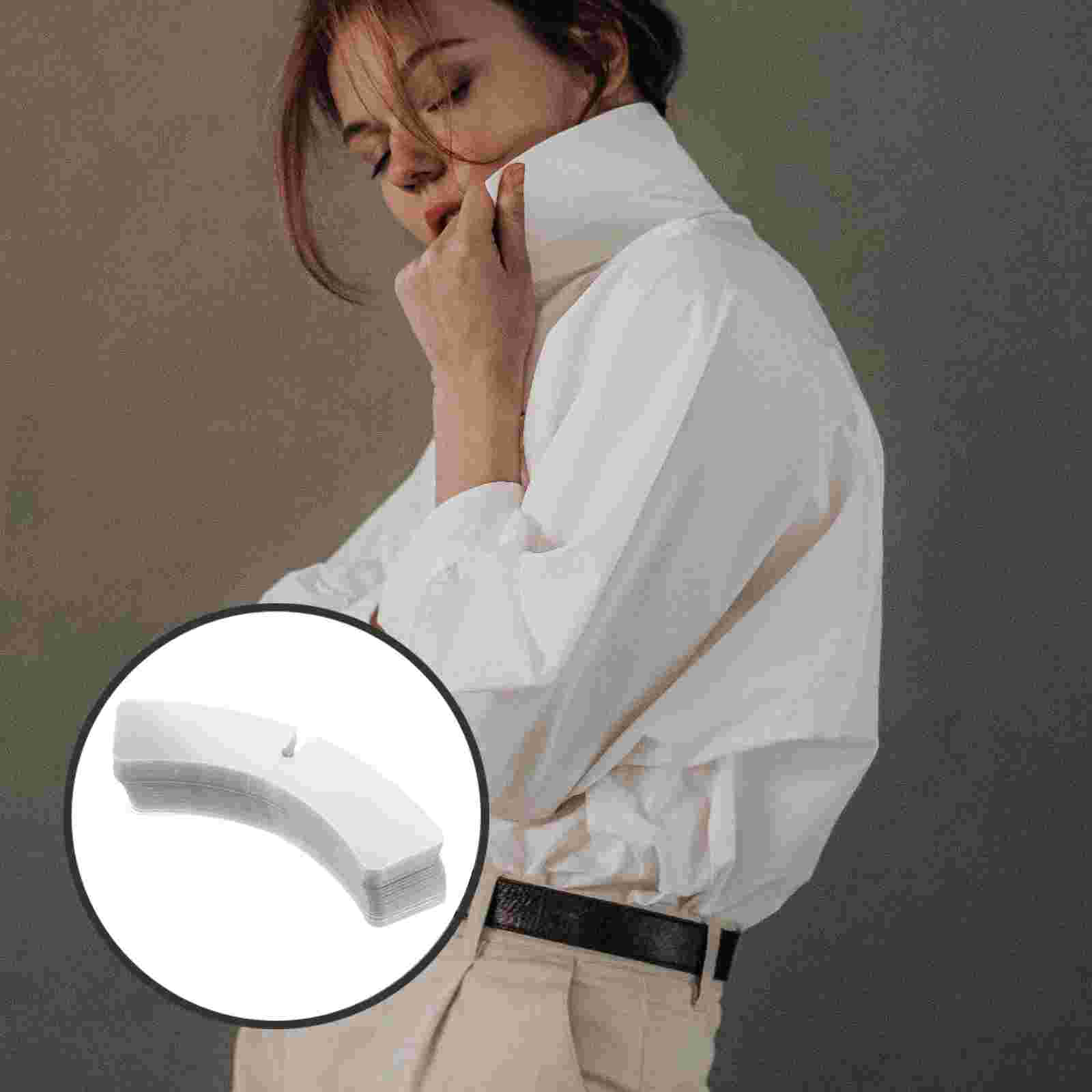 100 Pcs Collar Support Piece Shaper for Mens Shirts Stays Clothing Dress Small Plastic