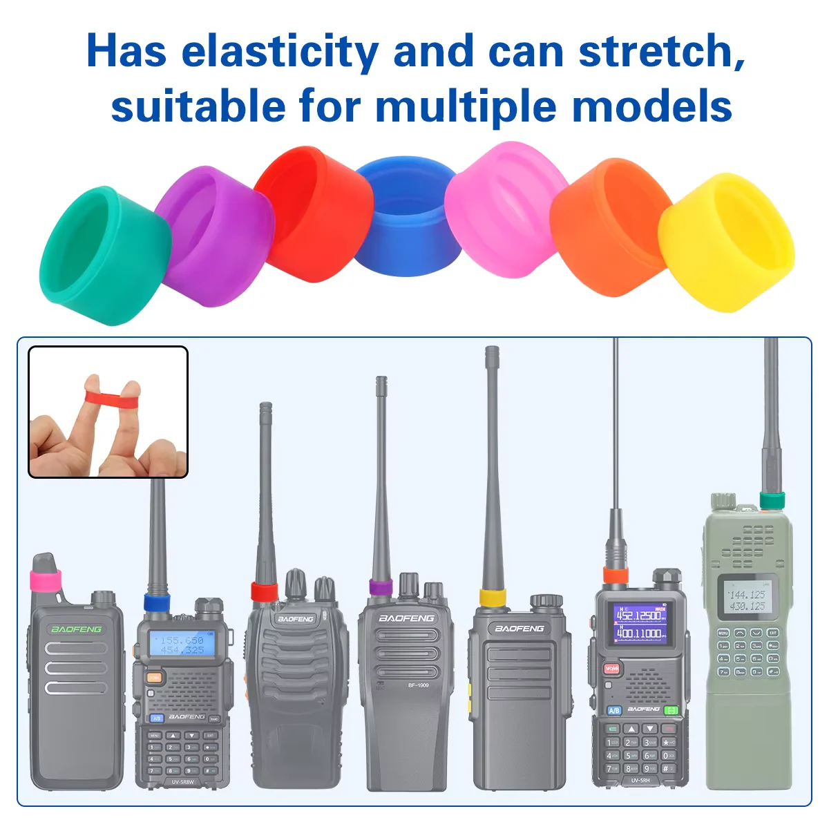 Bobina de tensão leve específica, compatível com Baofeng BF-888s, UV-5R, F22, BF-T20, UV-5RH, UV-21PRO, AR-152,, 7 cores
