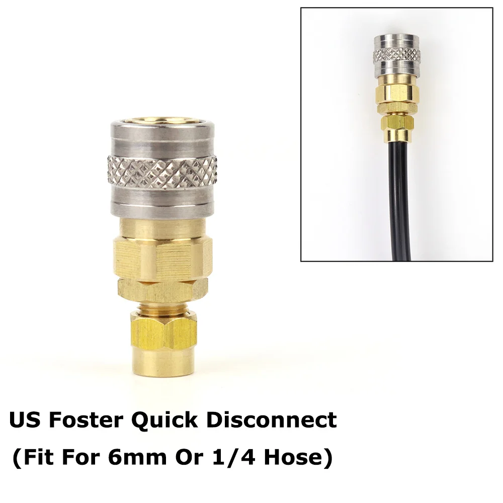 New HPA SLP Flex Air Hose Remote Line Whip Hose , Foster Quick Disconnect Coupler , Airsoft Low Pressure Max 150PSI